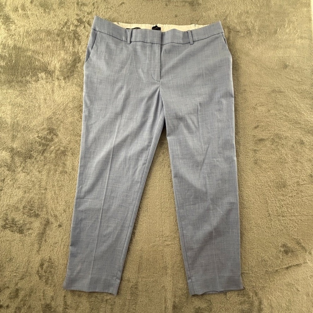 Talbots Hampshire Ankle Pant Womens 16W Light Blue Elastic Waist 28.5" Inseam